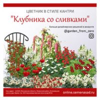 Набор семян для цветника в стиле кантри "Клубника со сливками"