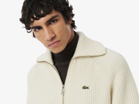 Мужской кардиган Lacoste с высоким воротом на молнии