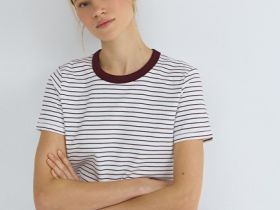 Базовая футболка из плотного хлопка, Фиолетовый