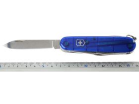 Нож перочинный Victorinox Spartan, сталь X55CrMo14, рукоять Cellidor®, полупрозрачный синий,12 функций, 91мм