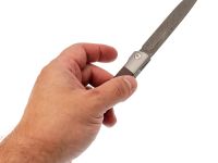 Складной нож Nimo Attendant, сталь дамаск, рукоять G10, коричневый