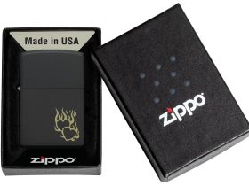 Зажигалка ZIPPO Fire Heart с покрытием Black Matte, латунь/сталь, черная, матовая