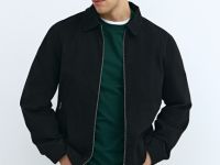 Куртка с отложным воротником, Черный