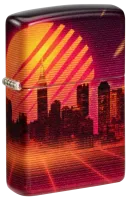 Зажигалка ZIPPO Cyber City с покрытием 540 Matte, латунь/сталь, оранжевая