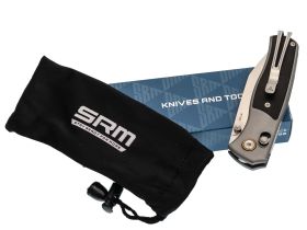 Складной нож SRM Medal 259L-AK, сталь 14C28N, рукоять эбен