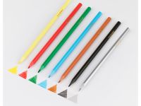 Набор карандашей цветных пластиковые Гамма "Мультики" 6 цв. + 1 серебряный, трехгранные, заточен., к