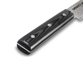 Нож кухонный "Samura 67" для нарезки  195 мм, дамаск 67 слоев, микарта