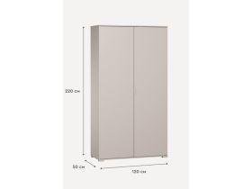 Распашной шкаф Стелла 2-120x220 Латте