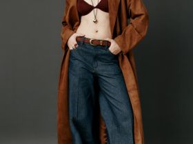 Тренч из искусственной замши, Желтый