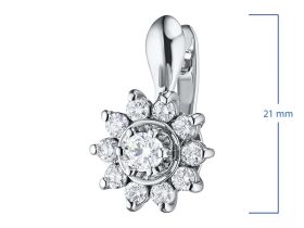 Серьги из белого золота с бриллиантами э4001сг04202940
