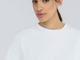 Футболка оверсайз из плотного хлопка, Белый