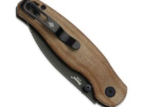 Складной нож Kizer Phoca BD, сталь 14C28N, рукоять микарта, коричневый