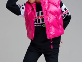 Жилет текстильный с полиуретановым покрытием для девочек