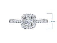 Кольцо из белого золота с бриллиантами э4701кц12200951