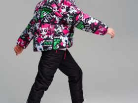 Куртка текстильная с полиуретановым покрытием для девочек