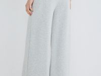 Широкие брюки с эластичным поясом, Серый