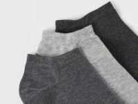 Короткие носки, 3 пары, Серый
