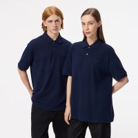 Мужская рубашка-поло Lacoste свободного кроя из плотного хлопка