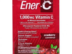 Ener-C, Витамин C, шипучий растворимый порошок для напитка со вкусом клюквы, 30 пакетиков, 10,0 унций (282,3 г)