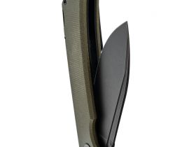 Складной нож Petrified Fish Tunny PFB05GRMDW, сталь Sandvik 14C28N, рукоять микарта, зеленый