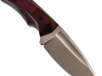 Нож Pocket Wolf Мини Тактик с долом, сталь AUS10Co, рукоять микарта, красный