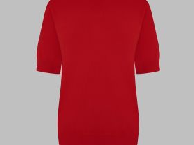 Легкий джемпер прямого кроя с коротким рукавом