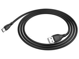 Кабель Hoco X20 Flash 3.0A (USB) на (Type-C) Charging 300см силиконовый (черный)