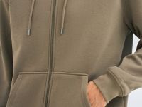 Толстовка на молнии с капюшоном, Коричневый