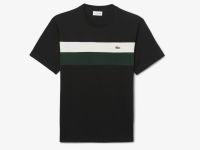 Мужская хлопковая футболка Lacoste колор-блок