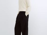 Широкие брюки с ремнём, Черный