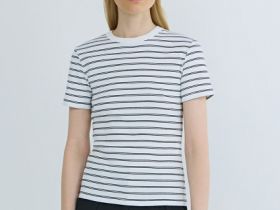 Футболка в рубчик, Белый