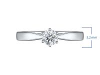 Помолвочное кольцо из белого золота э4712кц07220201