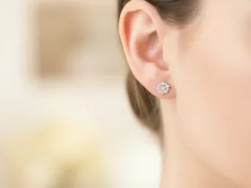 Пусеты из белого золота э4712пс10177200