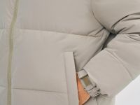 Утеплённая куртка с воротником-стойкой, Бежевый