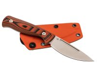 Туристический нож Kizer Evenki 2, сталь AEB-L, рукоять Black/Orange G10