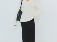 Джемпер поло из пряжи с ангорской шерстью, Белый