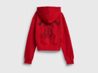 Укороченная толстовка для девочек, Красный