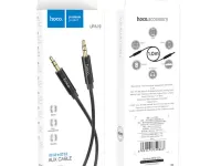 Кабель Hoco UPA19 AUX audio (3.5mm) на (3.5mm) 100см нейлоновая оплетка (черный)