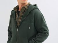 Толстовка на молнии с аппликацией, Зеленый