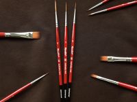 Кисть синтетика имитация колонка №2 лайнер Roubloff "1S44" ручка фигурная