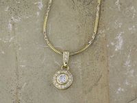 Подвеска из желтого золота с бриллиантами э0301пд02150500