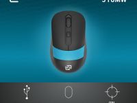 Беспроводная мышь Оклик 310MW Чёрная / Голубая