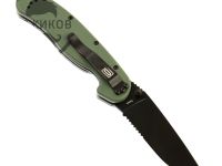 Складной нож полусеррейторный Ontario RAT 1, сталь AUS-8, рукоять термопластик GRN, зеленый/черный