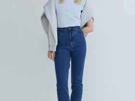 Базовая футболка из хлопка, Голубой