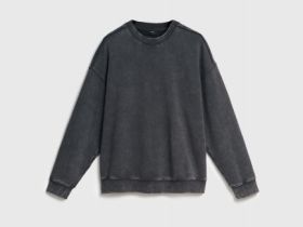 Свитшот с эффектом стирки, Серый