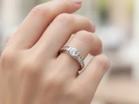 Кольцо из белого золота с бриллиантами э0901кц10101500