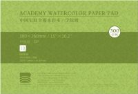 Альбом-склейка для акварели Baohong 26х38 см 10 л 300 г, хлопок, среднезернистая
