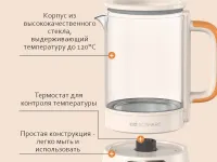 Электрочайник Xiaomi Scishare Electric Glass Kettle 1L (S2502) (белый)