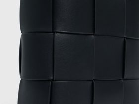 Плетёная сумка из искусственной кожи, Черный
