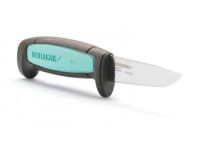Нож с фиксированным лезвием Morakniv Flex, сталь Sandvik 12C27, рукоять резина/пластик, светло-синий